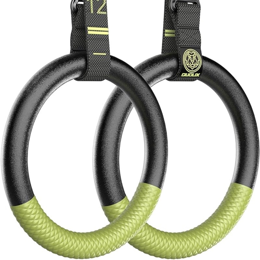 QUOLIX Gymnastic Rings with Adjustable Straps